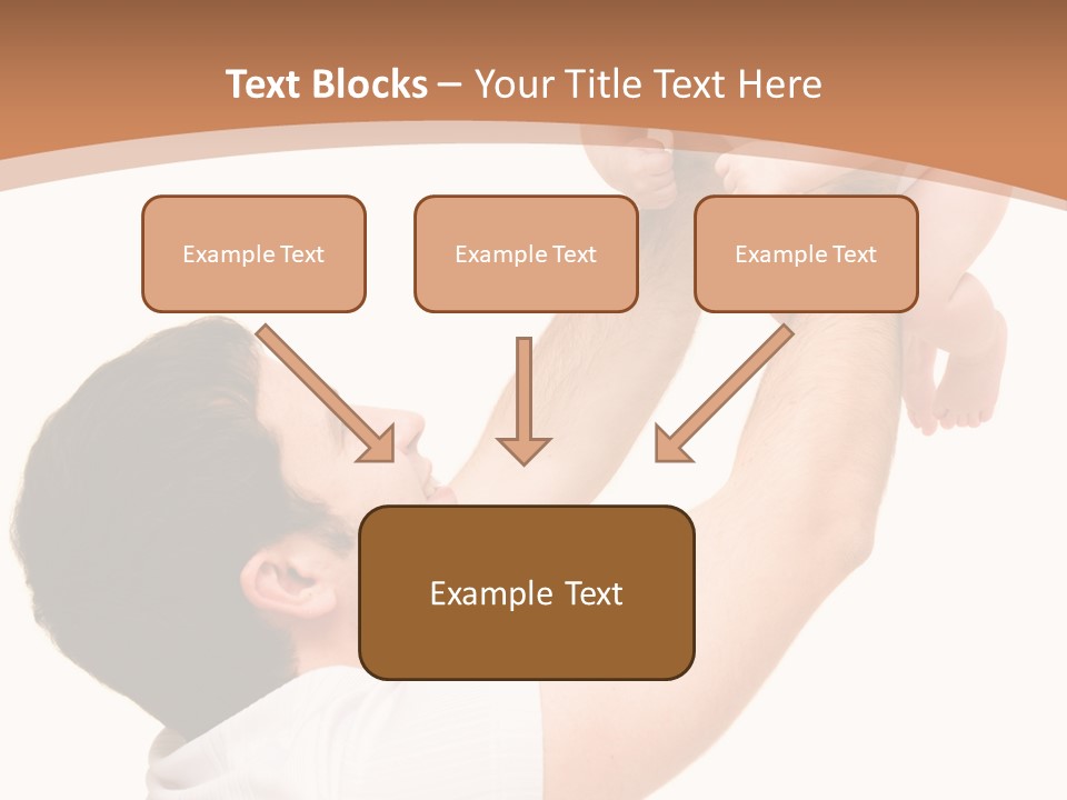 Father's Love. Cute Baby With Father. PowerPoint Template