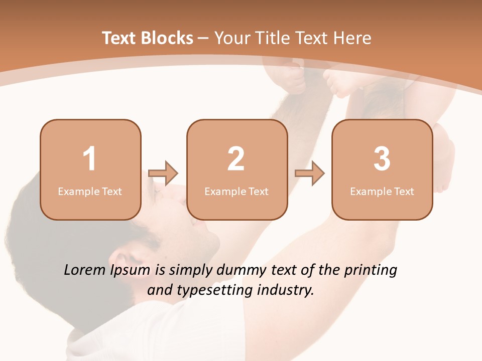 Father's Love. Cute Baby With Father. PowerPoint Template