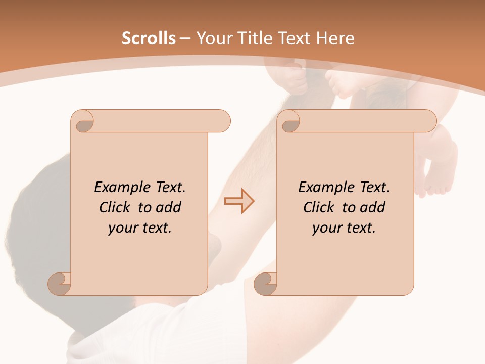 Father's Love. Cute Baby With Father. PowerPoint Template
