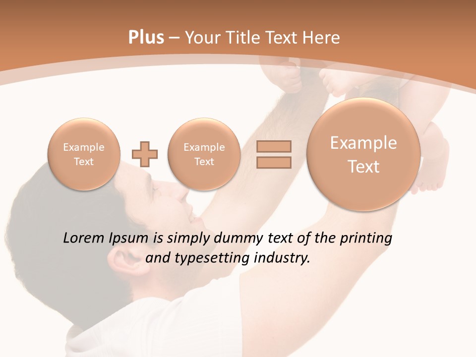 Father's Love. Cute Baby With Father. PowerPoint Template