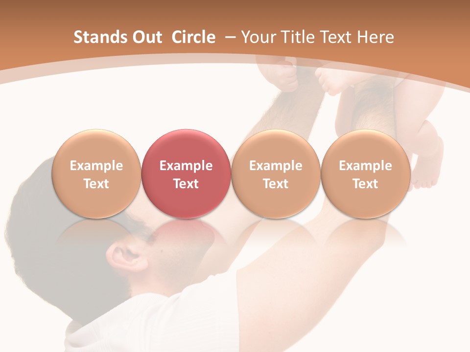 Father's Love. Cute Baby With Father. PowerPoint Template