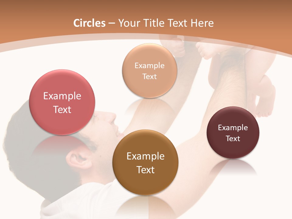 Father's Love. Cute Baby With Father. PowerPoint Template