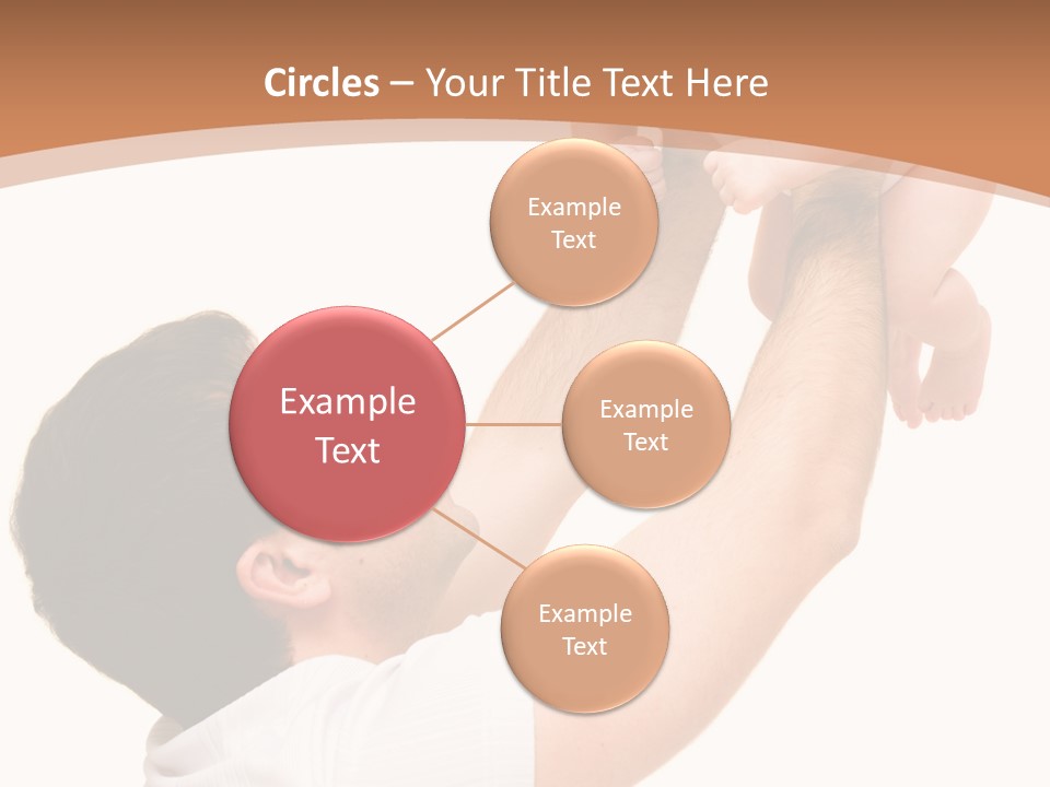 Father's Love. Cute Baby With Father. PowerPoint Template