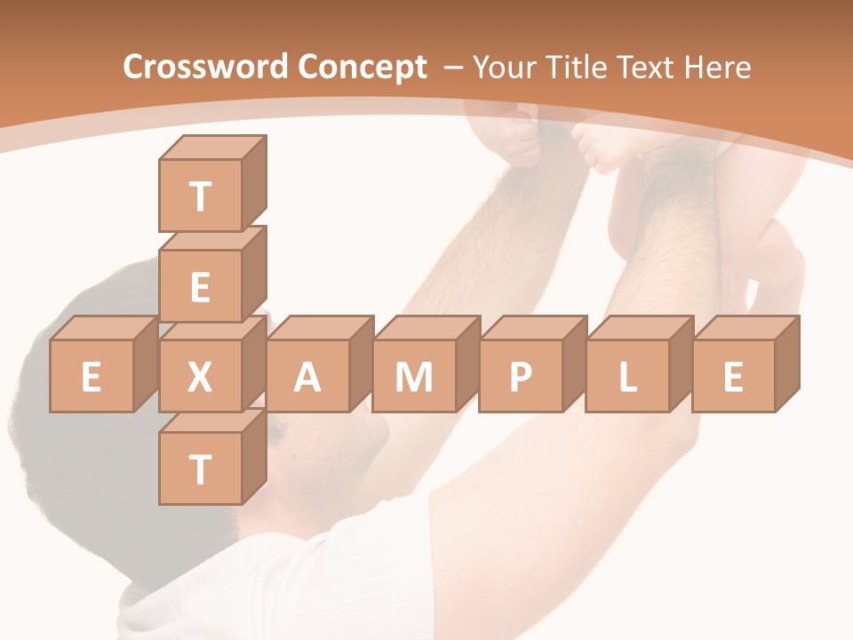 Father's Love. Cute Baby With Father. PowerPoint Template