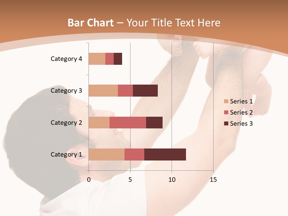 Father's Love. Cute Baby With Father. PowerPoint Template
