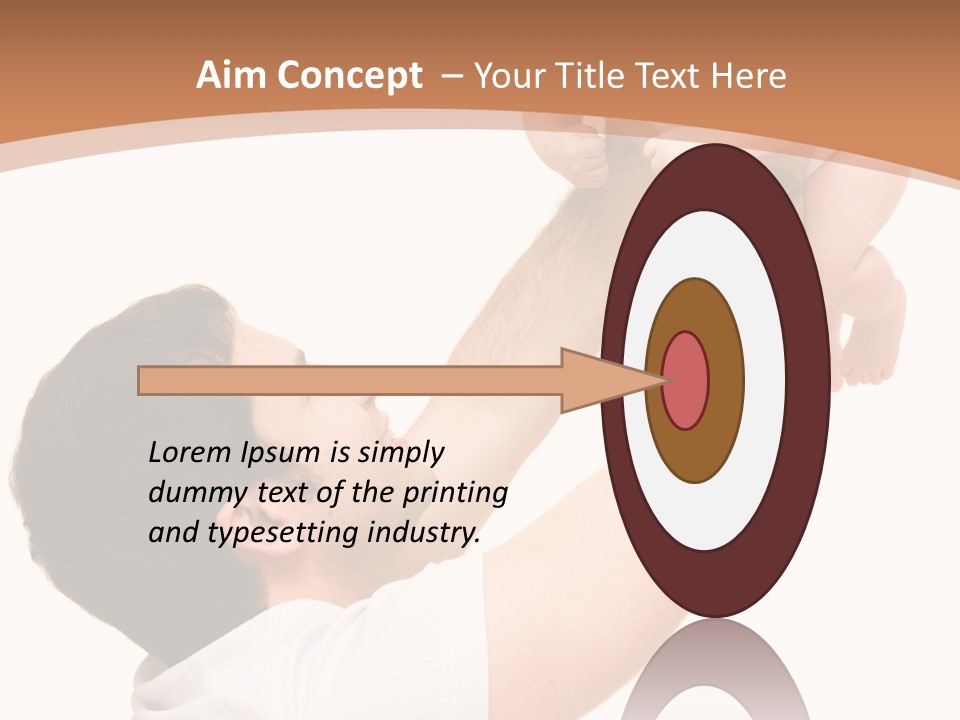 Father's Love. Cute Baby With Father. PowerPoint Template