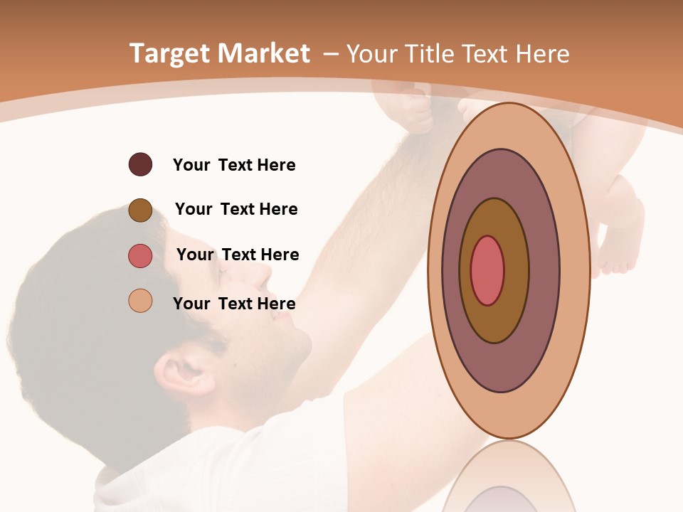 Father's Love. Cute Baby With Father. PowerPoint Template