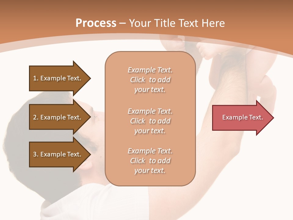 Father's Love. Cute Baby With Father. PowerPoint Template