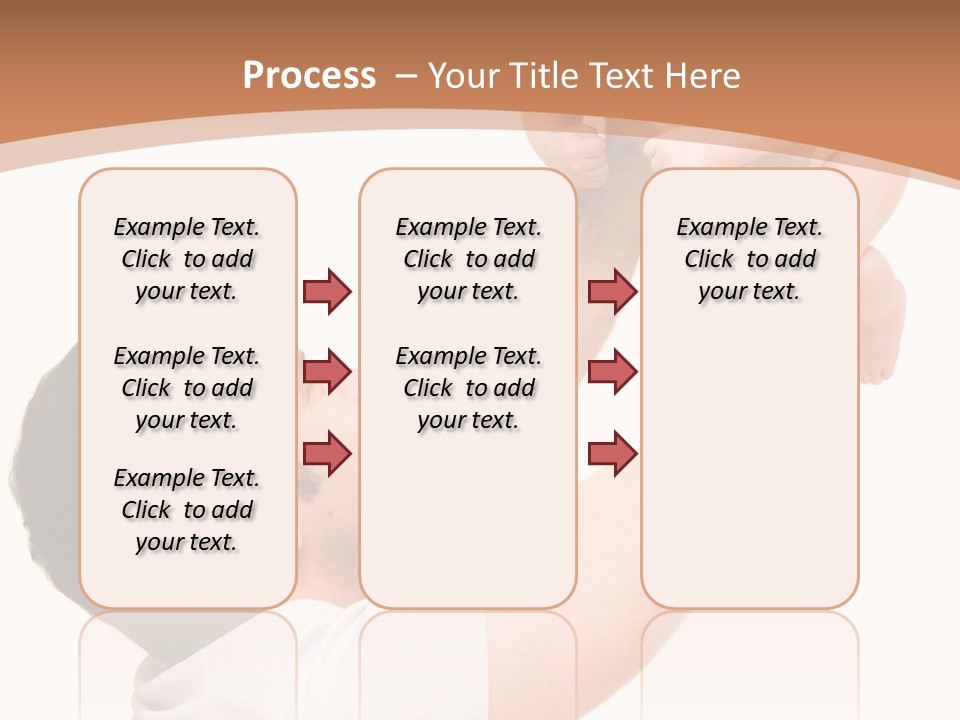 Father's Love. Cute Baby With Father. PowerPoint Template
