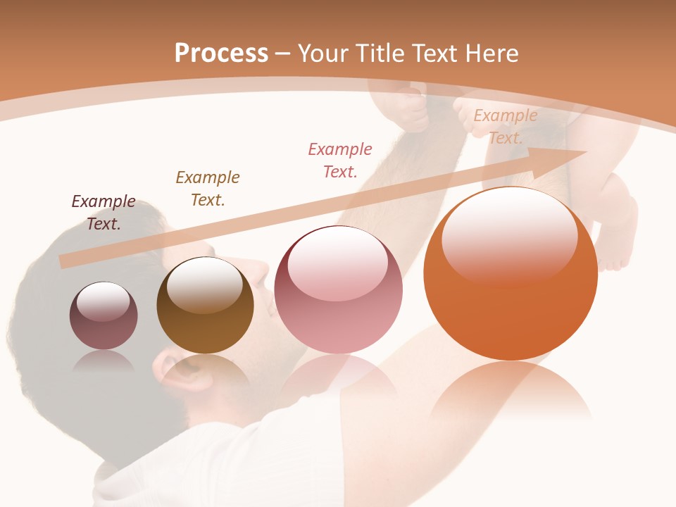 Father's Love. Cute Baby With Father. PowerPoint Template