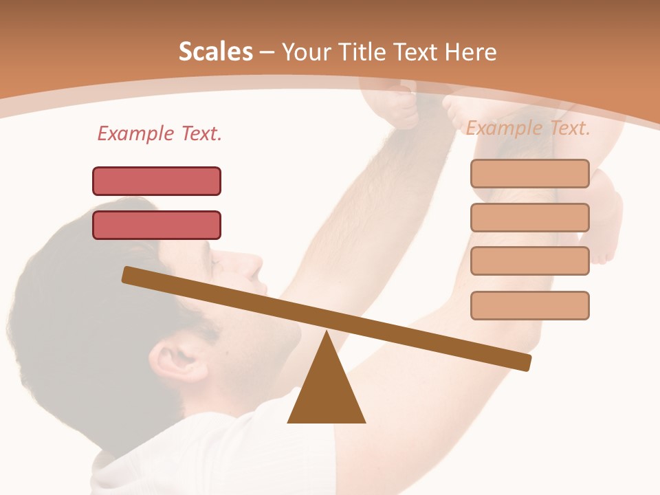 Father's Love. Cute Baby With Father. PowerPoint Template