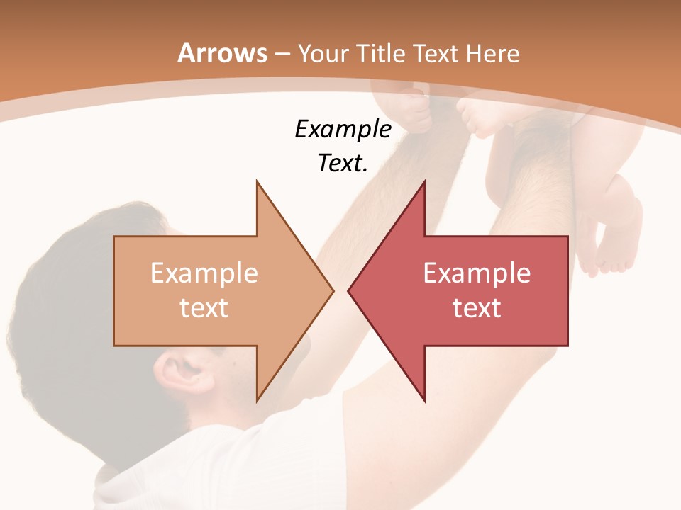 Father's Love. Cute Baby With Father. PowerPoint Template