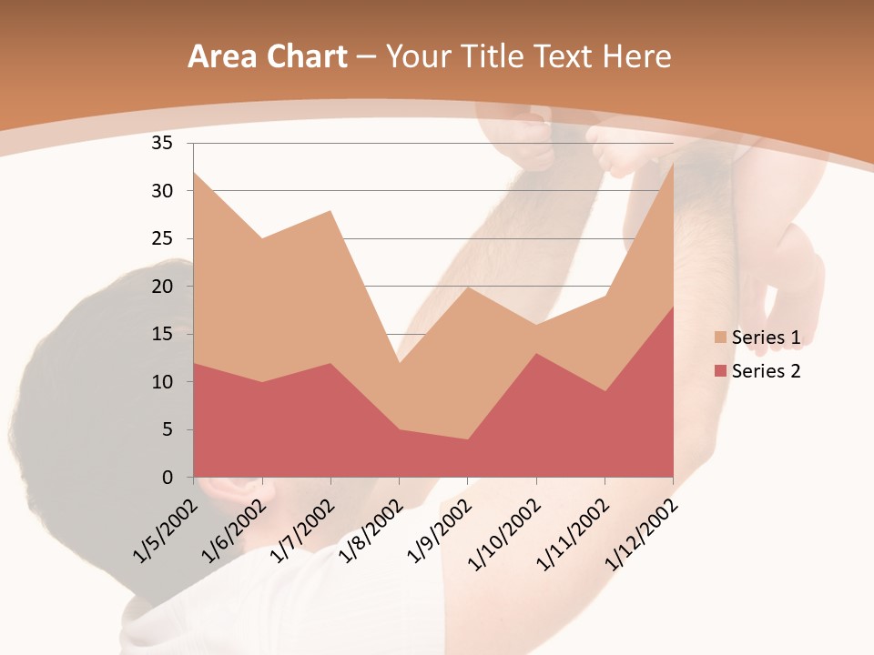 Father's Love. Cute Baby With Father. PowerPoint Template