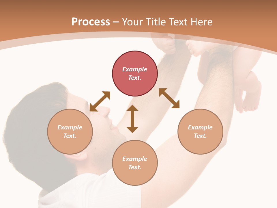 Father's Love. Cute Baby With Father. PowerPoint Template