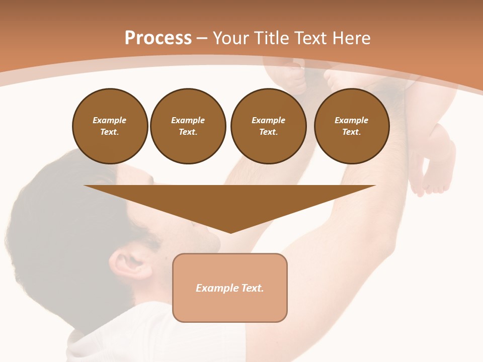 Father's Love. Cute Baby With Father. PowerPoint Template