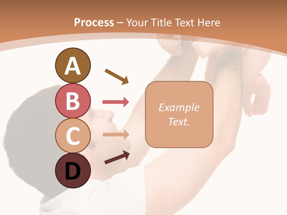 Father's Love. Cute Baby With Father. PowerPoint Template