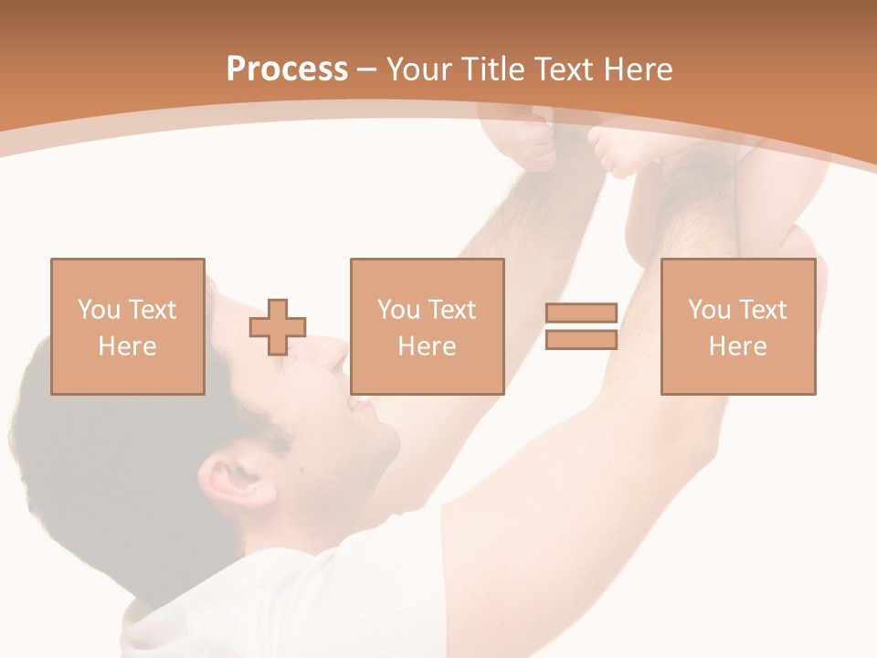 Father's Love. Cute Baby With Father. PowerPoint Template