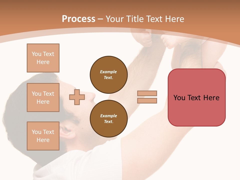 Father's Love. Cute Baby With Father. PowerPoint Template
