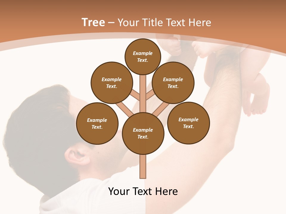 Father's Love. Cute Baby With Father. PowerPoint Template