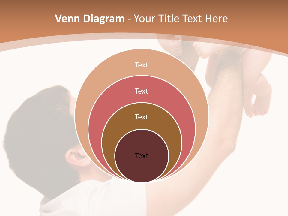 Father's Love. Cute Baby With Father. PowerPoint Template