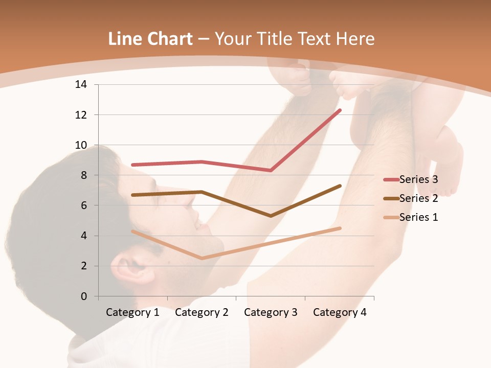 Father's Love. Cute Baby With Father. PowerPoint Template