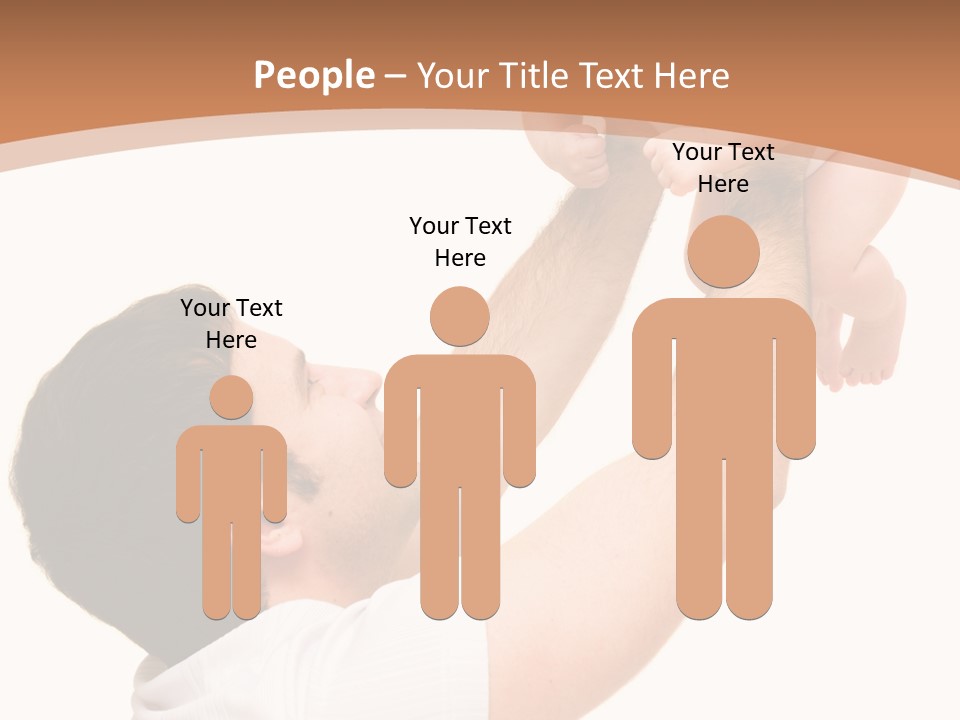 Father's Love. Cute Baby With Father. PowerPoint Template