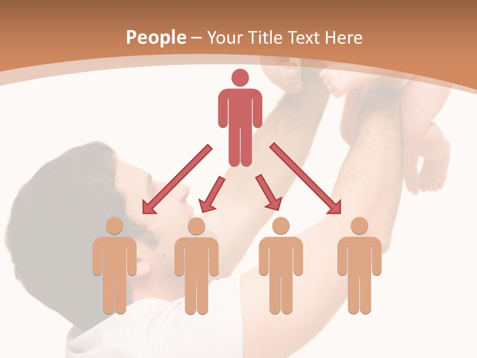 Father's Love. Cute Baby With Father. PowerPoint Template