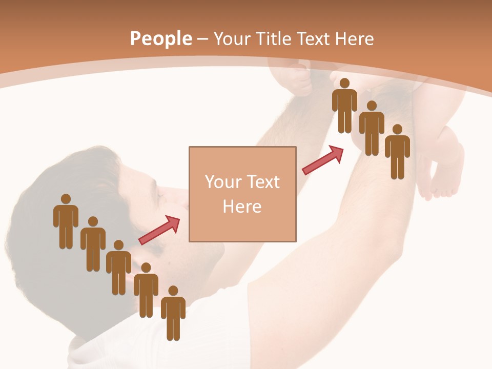 Father's Love. Cute Baby With Father. PowerPoint Template