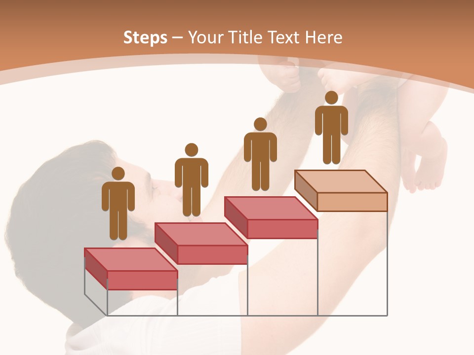 Father's Love. Cute Baby With Father. PowerPoint Template