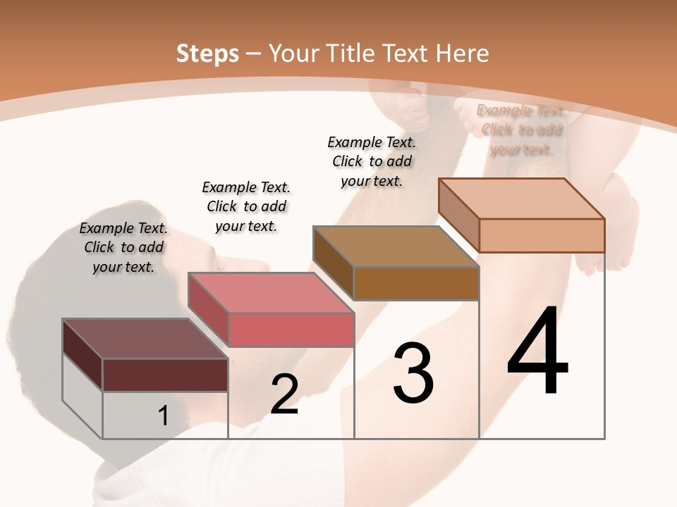 Father's Love. Cute Baby With Father. PowerPoint Template