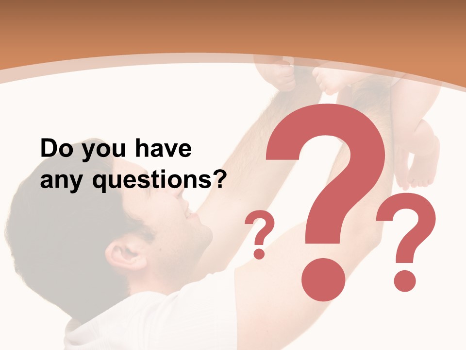 Father's Love. Cute Baby With Father. PowerPoint Template