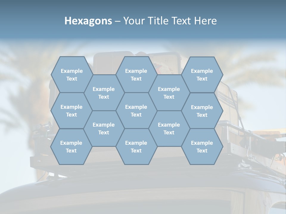 Classic Old Car With Vintage Worn Suitcases On Roof PowerPoint Template