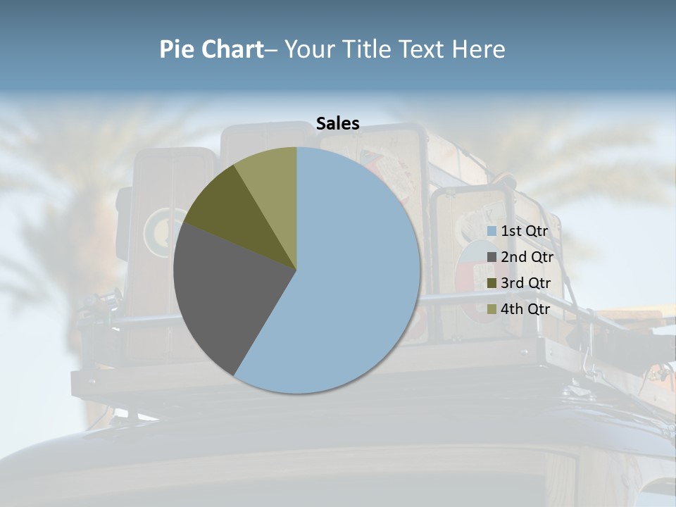 Classic Old Car With Vintage Worn Suitcases On Roof PowerPoint Template