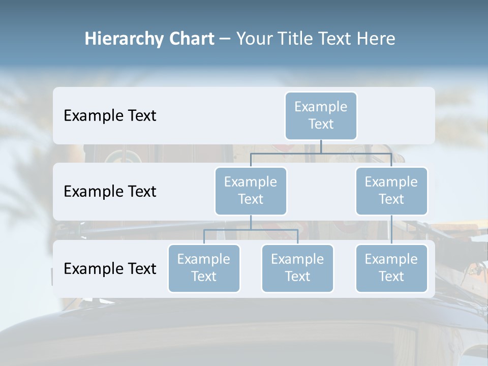 Classic Old Car With Vintage Worn Suitcases On Roof PowerPoint Template