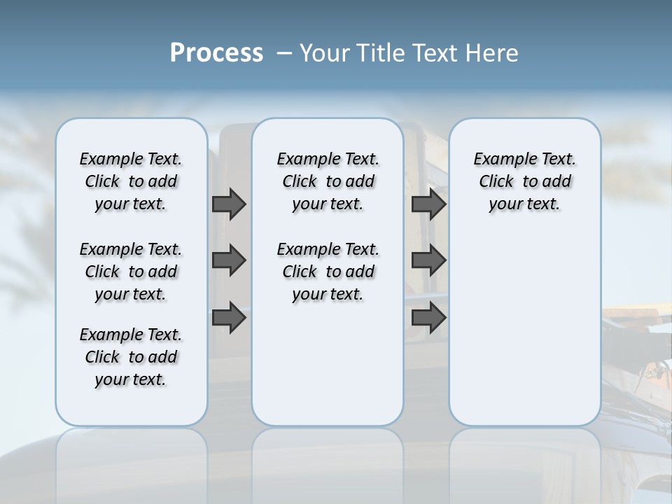 Classic Old Car With Vintage Worn Suitcases On Roof PowerPoint Template