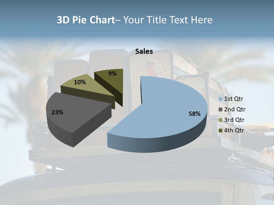 Classic Old Car With Vintage Worn Suitcases On Roof PowerPoint Template
