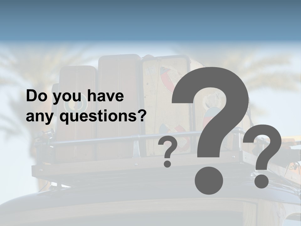 Classic Old Car With Vintage Worn Suitcases On Roof PowerPoint Template