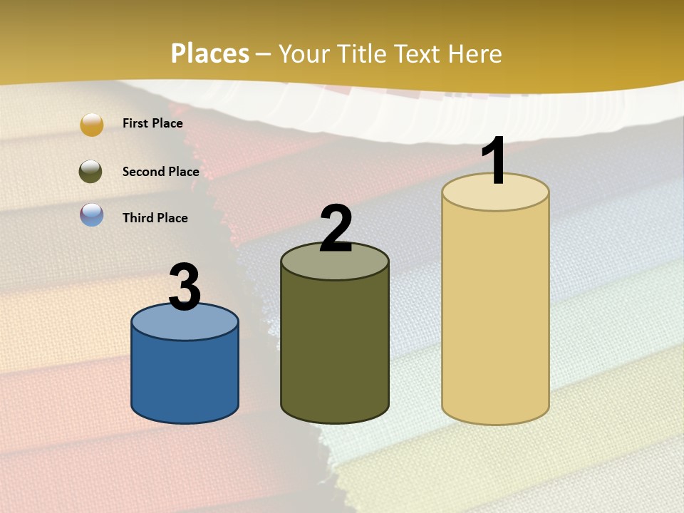 Samples Of A Fabric And Opened Color Card With Various Colors PowerPoint Template