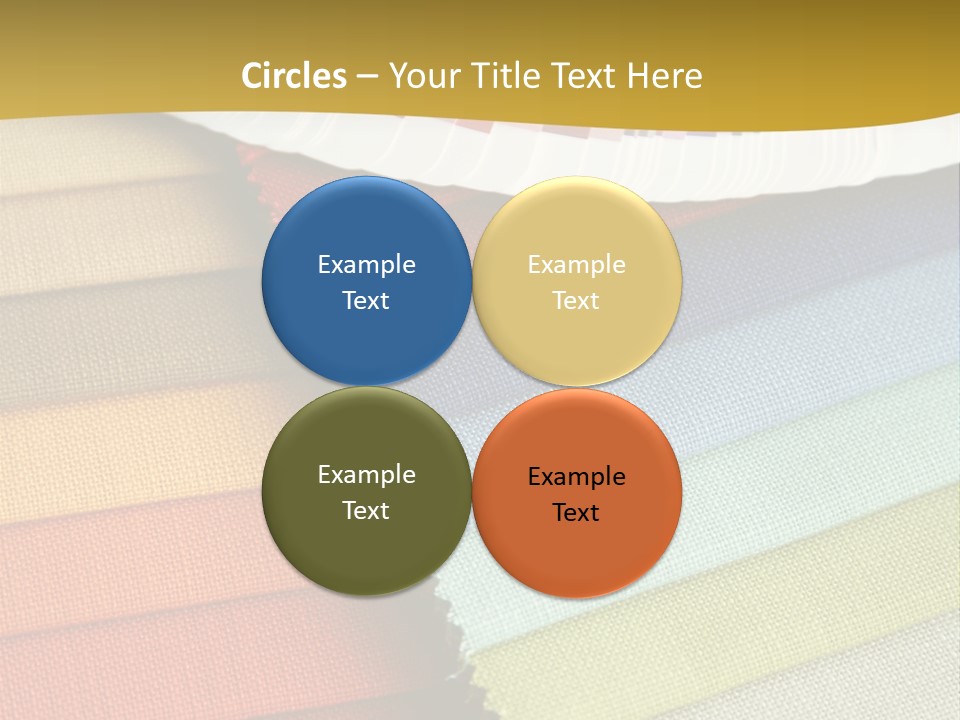 Samples Of A Fabric And Opened Color Card With Various Colors PowerPoint Template