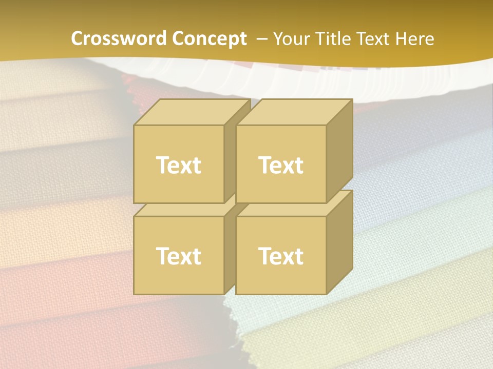 Samples Of A Fabric And Opened Color Card With Various Colors PowerPoint Template