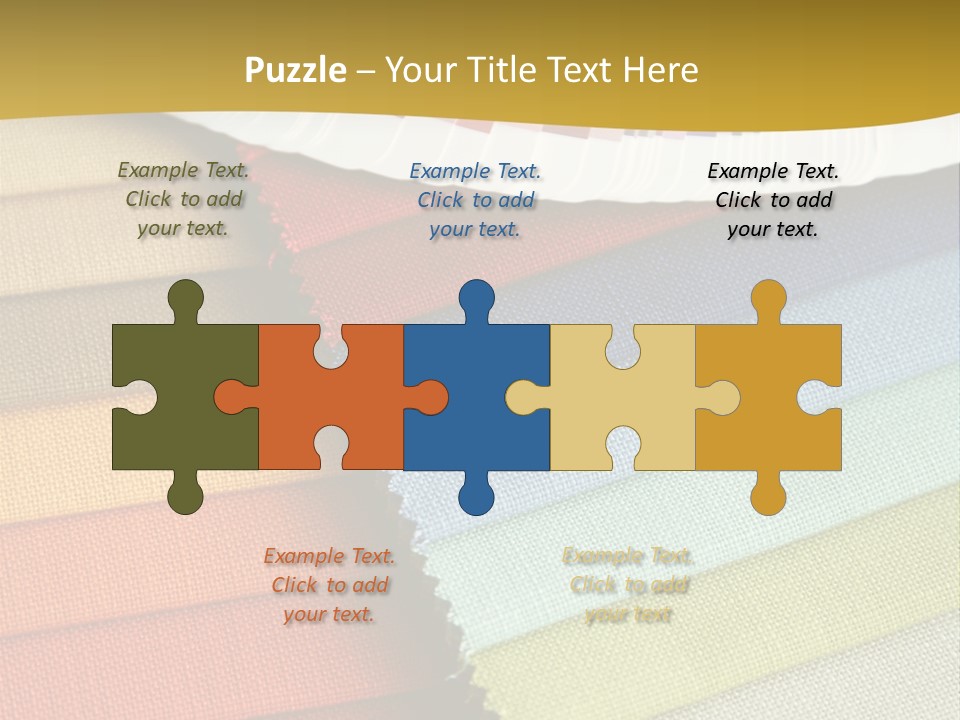 Samples Of A Fabric And Opened Color Card With Various Colors PowerPoint Template