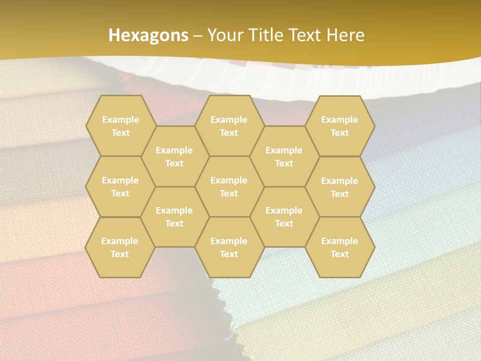 Samples Of A Fabric And Opened Color Card With Various Colors PowerPoint Template