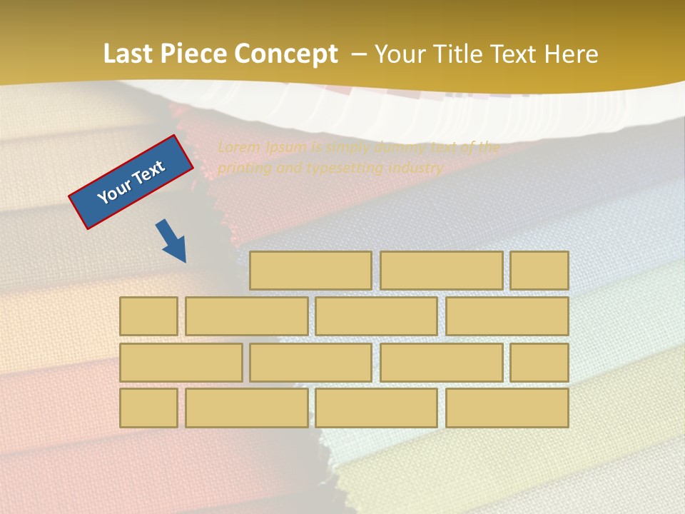 Samples Of A Fabric And Opened Color Card With Various Colors PowerPoint Template