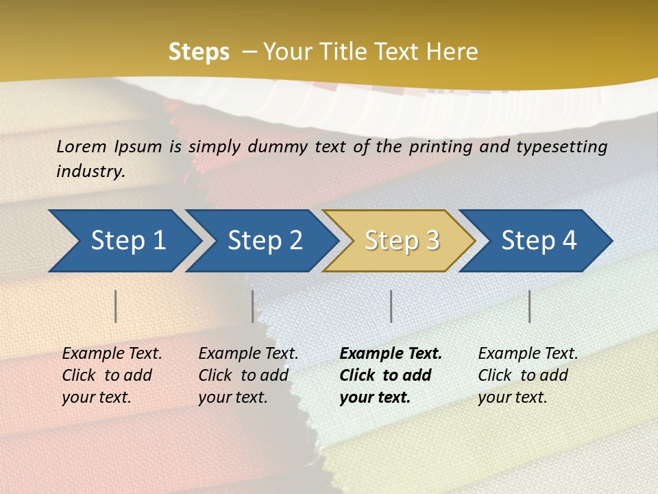 Samples Of A Fabric And Opened Color Card With Various Colors PowerPoint Template