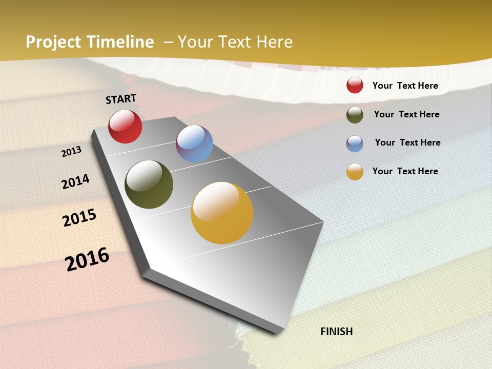 Samples Of A Fabric And Opened Color Card With Various Colors PowerPoint Template