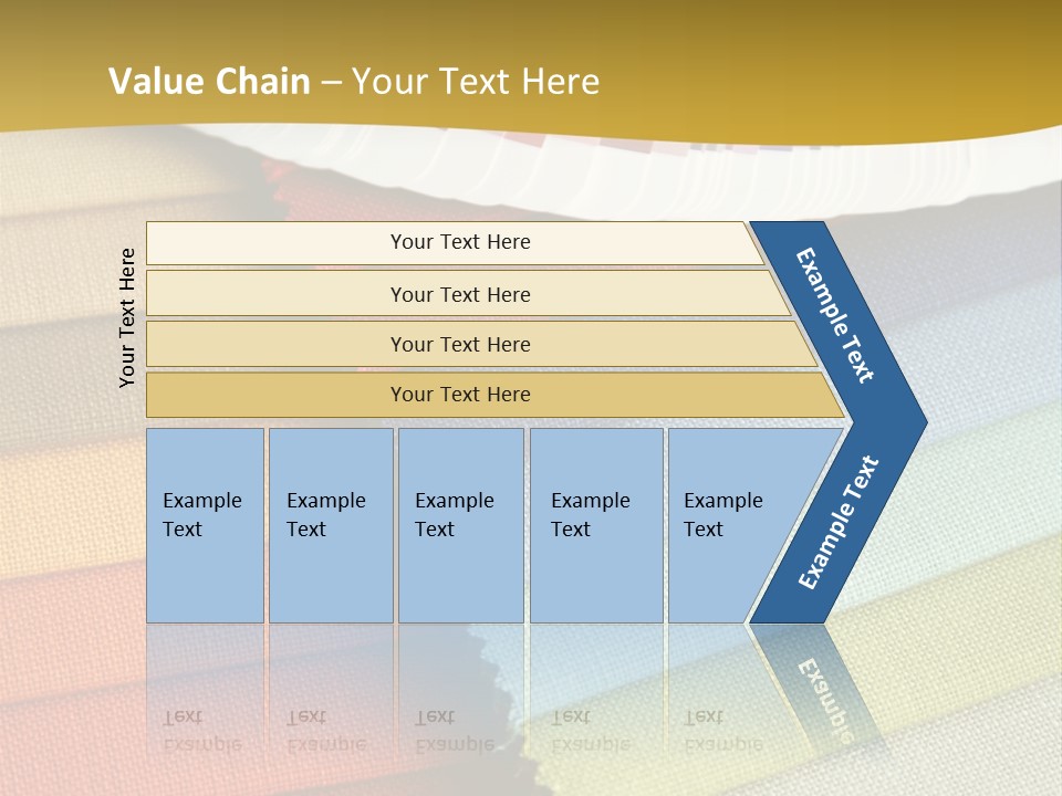 Samples Of A Fabric And Opened Color Card With Various Colors PowerPoint Template