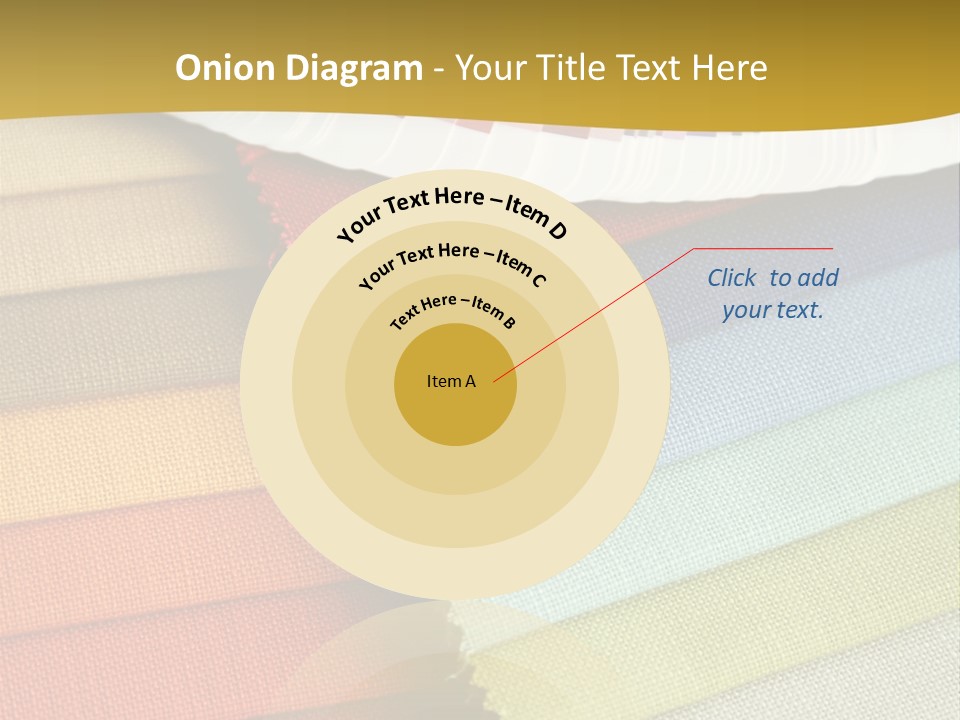 Samples Of A Fabric And Opened Color Card With Various Colors PowerPoint Template