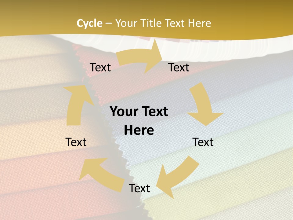 Samples Of A Fabric And Opened Color Card With Various Colors PowerPoint Template