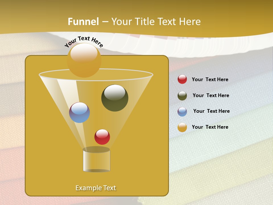 Samples Of A Fabric And Opened Color Card With Various Colors PowerPoint Template