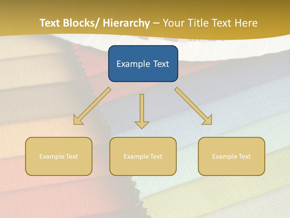 Samples Of A Fabric And Opened Color Card With Various Colors PowerPoint Template